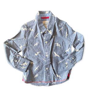 Mini Boden Size 1.5-2y Seagull Chambray Button Up